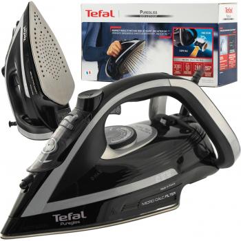 Plancha de Vapor Tefal Puregliss FV8062E0, 3000W, Suela Durilium AirGlide Autoclean, Anti-goteo y Apagado Automático