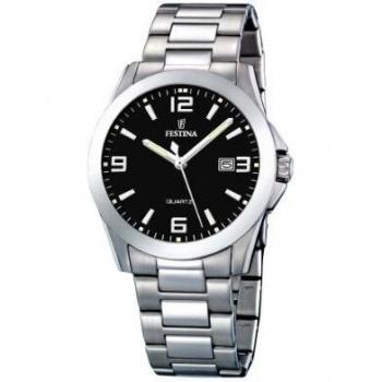 Festina Reloj Analógico para Hombre de Cuarzo con Correa en Acero Inoxidable i-100B
