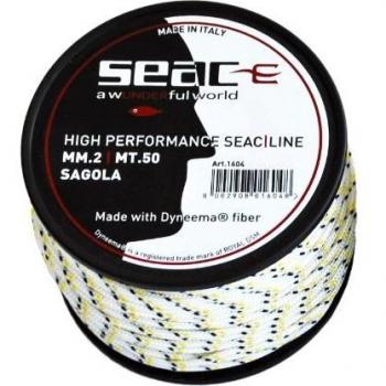 SEAC 1110010 Cabo de 100% Dyneema, Hombre, Blanco, Ø 2 mm