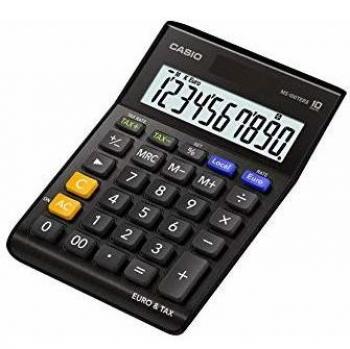 Casio MS-100TERII-BK - Calculadora de sobremesa, 28.8 x 103 x 145 mm, color negro