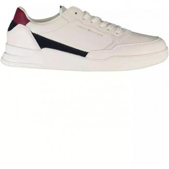 Tommy Hilfiger Men's Beige Elevated Cupsole Leather Sneakers FM0FM04490