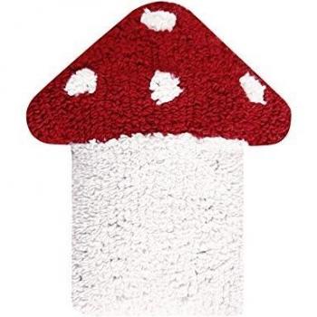 Happy Decor Kids -Cojín Mushroom 100% Algodón Natural- Relleno: 100% Poliéster -Rojo- 30x35 cm