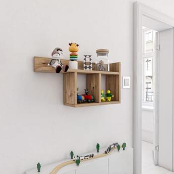 Estantería de Pared Åsele 2 Niveles Aglomerado 72x18x37cm - Efecto Madera