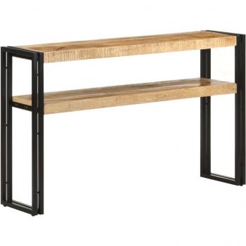 vidaXL Mesa consola de madera de mango rugosa 120x30x75 cm