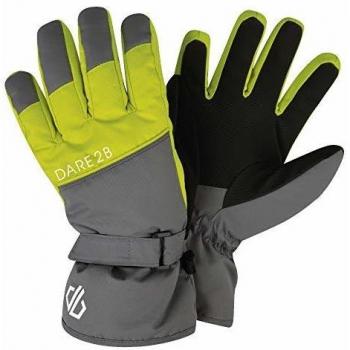 Dare 2b Mischievous Waterproof High Loft Insulated Ski and Snowboard Glove with Gripped Palm Guantes, Niños, Gris