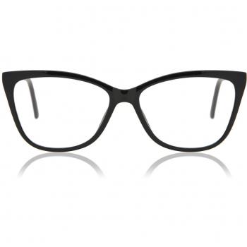 SmartBuy Collection Cat Eye Full Rim Plastic Women’s Prescription Glasses - Black - Size 54 - Blue Light Block Available - Free Lenses