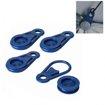 Set de 6 clips para sujeción de toldos y lonas Bensontools Clip Azul Ø 0,44 x 8,3 cm