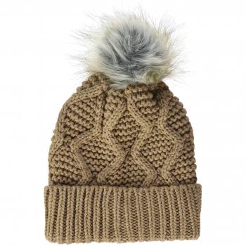 PIECES Pcjudith Hood, Gorro de Punto para Mujer, Marrón