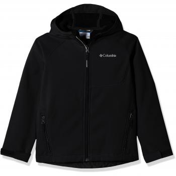 Columbia Cascade Ridge Softshell Chaqueta Cortavientos Ligera, Poliéster, Niños, Negro