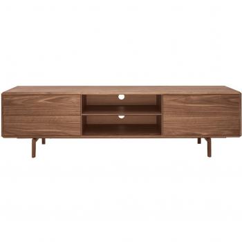 Mueble TV de nogal con almacenaje 180 cm SUVA