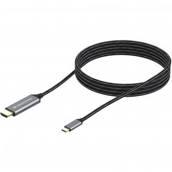 Conceptronic - ABBY10G adaptador de cable de vídeo 2 m USB Tipo C HDMI Gris