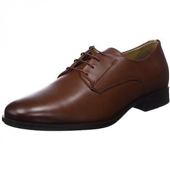 BOSS Colby Men's Leather Derby Shoes - Dark Brown - Size 44