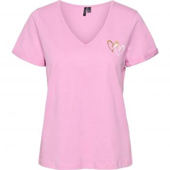 Vero Moda Heart Girls' V-Neck T-Shirt