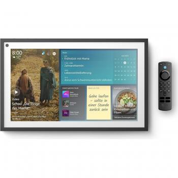Echo Show 15 - Pantalla inteligente Full HD de 15,6 con Alexa y Fire TV, incluye cámara, micrófonos de largo alcance, pantalla táctil, compatibilidad con dispositivos inteligentes del hogar y acceso a aplicaciones de streaming