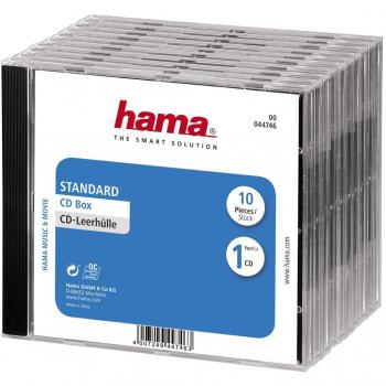 Hama 44746 - Carcasa Para Cd 10 Unidades, Transparente