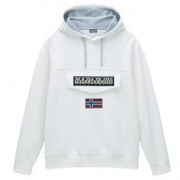 Napapijri Burgee Regular Fit Hoodie for Men - XL, Écru/White