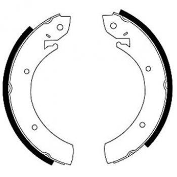 Juego de zapatas de freno HELLA 8DB 355 000-551 para Renault Trafic I Van, incluye juego de mazas y sin leva de freno a mano