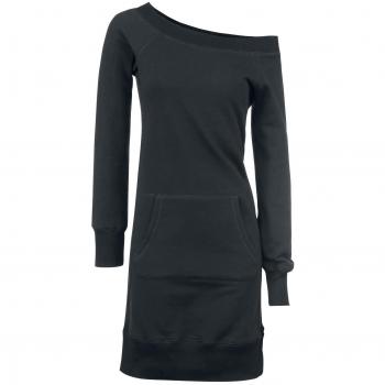Forplay R.E.D. by EMP Long Wideneck Suéter Mujer Vestido Corto Negro S, 60% algodón, 40% poliéster, Regular