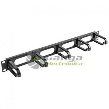 LANBERG Organizador DE Cables AK-1205-B 19 Panel 5 Soportes Plegables DE PLASTICO Tipo B 1U Negro