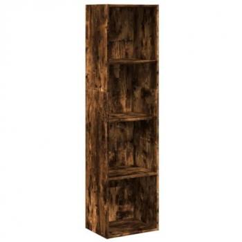 Librería Estantería de Madera Multicapa Roble Ahumado 40x30x152 cm