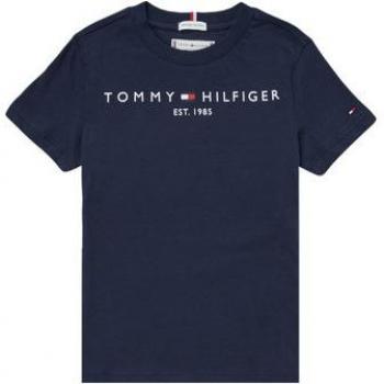 Camiseta Tommy Hilfiger Essential para niños, manga corta, color azul marino, ajuste regular