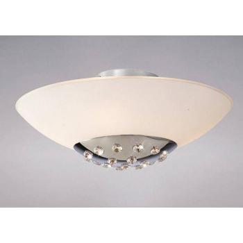Plafón empotrado Amada 6 luces G9 cromo pulido/vidrio esmerilado