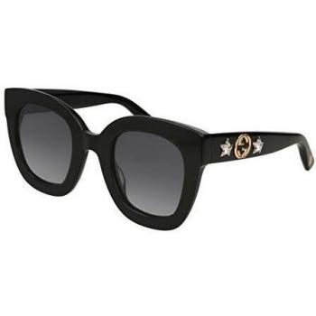 Gucci Men's GG0208S-001 Sunglasses, Black, 49.0