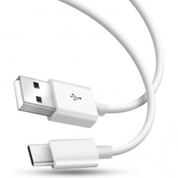 Cable USB-C Carga rápida Transferencia de datos 2.0 1m Blanco
