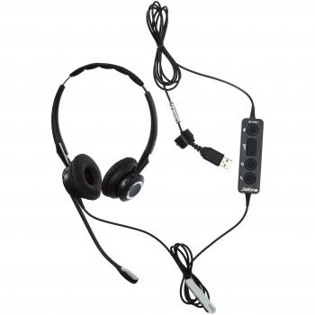 Jabra 2400 II USB DUO CC Wired Headset for Softphone with Noise Cancelling Microphone, Optimized for Unified Communication