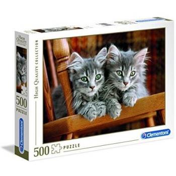 Clementoni - Puzzle 500 piezas, Diseño Gatitos, Puzzle adulto