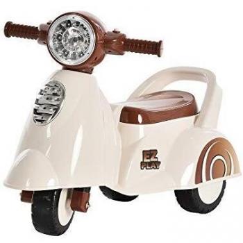 HOMCOM Coche Correpasillos para Bebés Mayores de 1 Año Andador Infantil Función de Luz Música Bocina Experiencia Realista con Espacio de Almacenaje 66x33x47,7cm Blanco