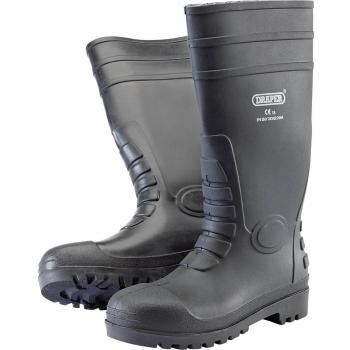 Draper Safety Wellington Boots Size 9 Black