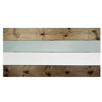 Decowood - Cabecero para Cama Dormitorio, Sherwood Forest con Lamas Horizontales, Madera de Pino, Verde Azulado - 200 x 80 cm