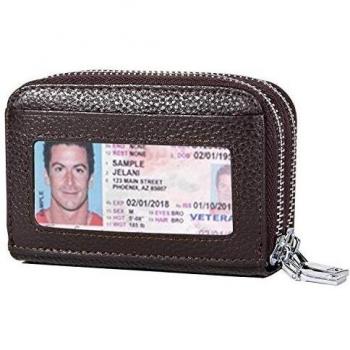 ENONEO Tarjetero para Tarjetas de Credito Mujer Hombre RFID Monedero Tarjetero Mujer Cuero Pequeños con 13 Ranuras para Tarjetas y 2 Ranuras de Moneda Carteras Tarjetas Hombre Cremallera