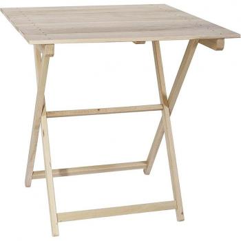 Mesa Velador Plegable de Haya Sin Barniz 70x50x76 Cm