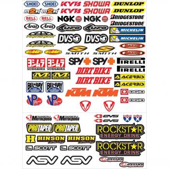Oferta de juego de autoadhesivos para moto Motocross, panel completo, 73 unidades