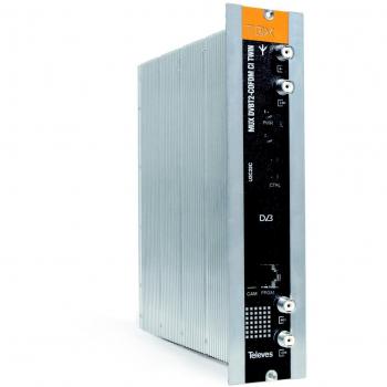 Transmodulador Twin DVB/T2-QAM con Remultiplexado y 2 Canales