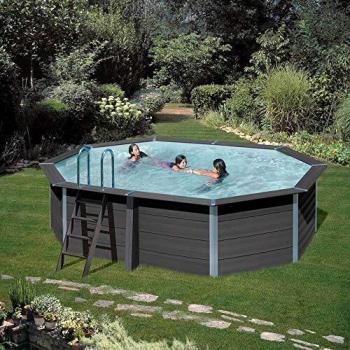 Gre KPCOV52 - Piscina Elevada Ovalada de Composite, 524 x 386 x 124 cm