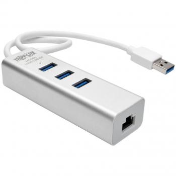 Tripp Lite USB 3.0 SuperSpeed to Gigabit Ethernet NIC Network Adapter with 3 Port USB 3.0 Hub