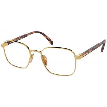 Prada PR A55V 5AK1O1 Gafas Recetadas para Hombre Dorados con armazones de 51 mm