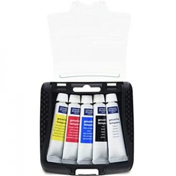 Set de 5 Tubos de Pintura Gouache Lefranc Bourgeois 10ml, Colores Surtidos
