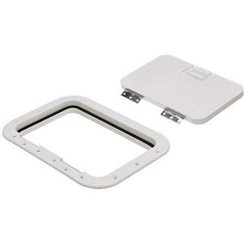 Seachoice Tapa TAMBUCHO 175x276mm BISAGRA INOX, Blanco, 0