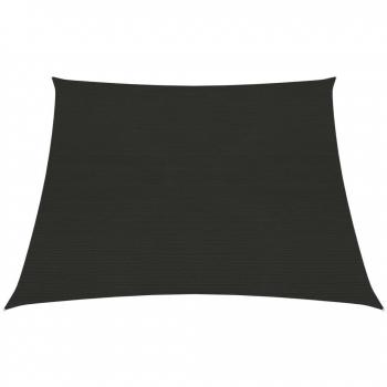 Toldo de vela negro HDPE 160 g/m² 3/4x3 m