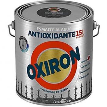 Titanlux - Esmalte antioxidante Titan Oxiron al agua Liso efecto forja, Gris, 2,5L