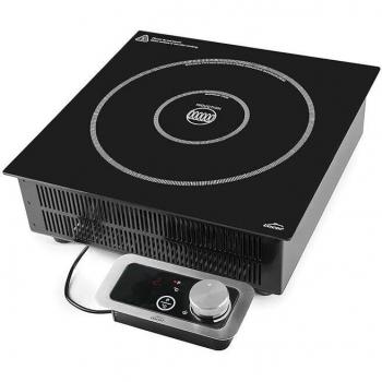 Placa de Inducción Portátil Suinga, 10 Niveles de Potencia, Apta para Diámetros Ø12-Ø28 cm, 3500W, Acero Inoxidable, Negro