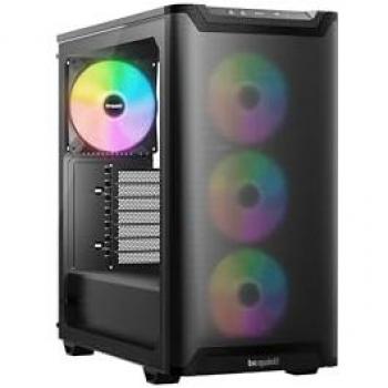Caja de PC be quiet! Pure Base 501 LX Negra, Midi Tower ATX, con ventana de cristal templado, 4 ventiladores Light Wings LX PWM preinstalados, control ARGB y hub ARGB-PWM