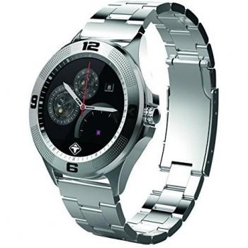 Tiger Smartwatch London Silver Stainless Steel Touch Screen with Microphone and Speaker for Android/iOS