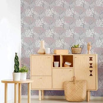 Papel Tapiz Floral Lykke Árbol Rosa 10m