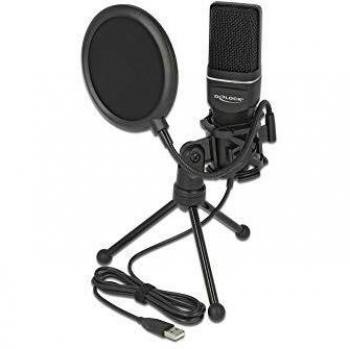 Set de Micrófono USB Condensador con Filtro Pop y Soporte para Podcasting, Gaming y Voces