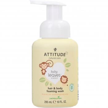 Attitude Baby Leaves Pear Nectar Washing Foam 2-in-1 for Children 295 ml